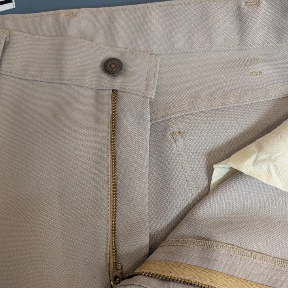 Vintage 70s Levi's Panatela Trousers Mens 34(36x32) Leg Black Tab Talon 42